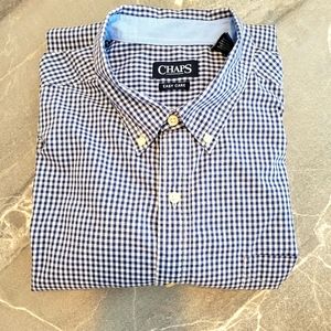 Mens Chaps Plaid Easy Care Button Down Long Sleeve Shirt